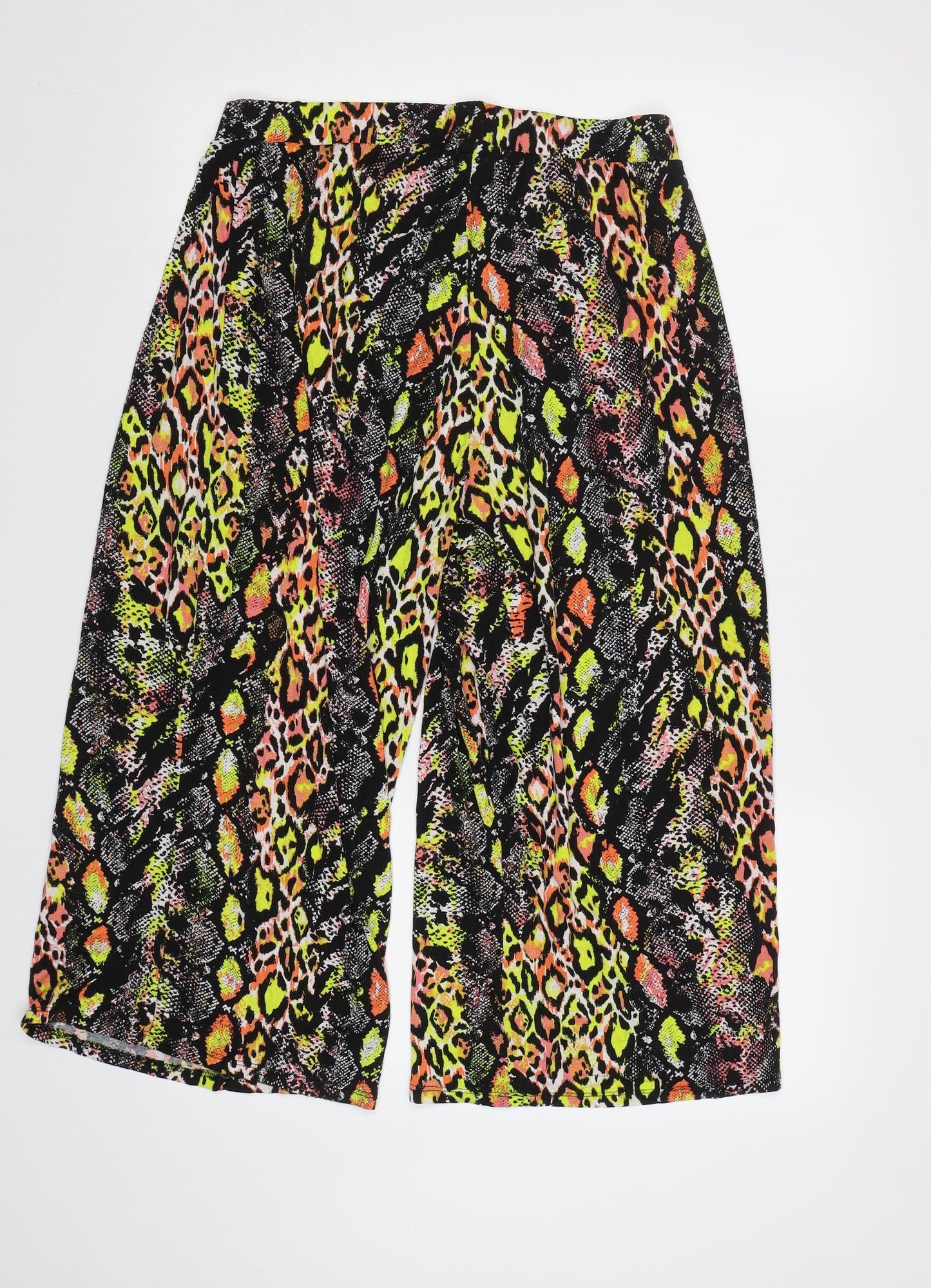 George Womens Multicoloured Animal Print  Cropped Trousers Size 16 L23 in