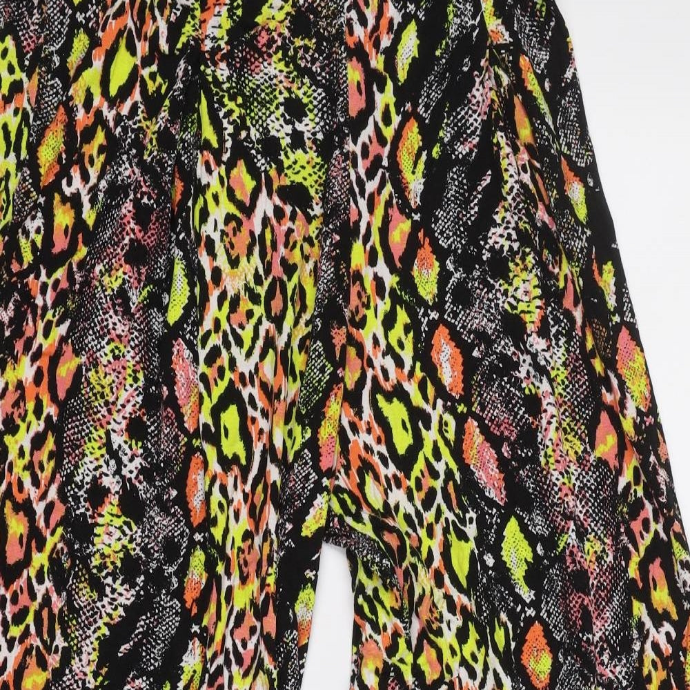 George Womens Multicoloured Animal Print  Cropped Trousers Size 16 L23 in