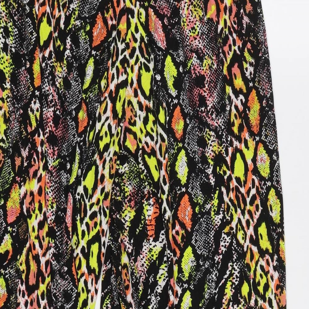George Womens Multicoloured Animal Print  Cropped Trousers Size 16 L23 in