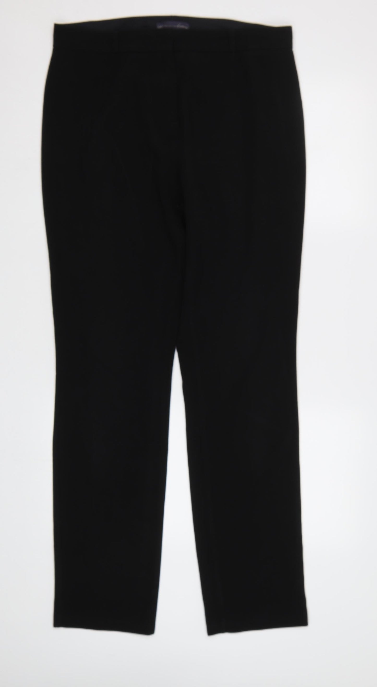 M&S Womens Black   Dress Pants Trousers Size 12 L32 in