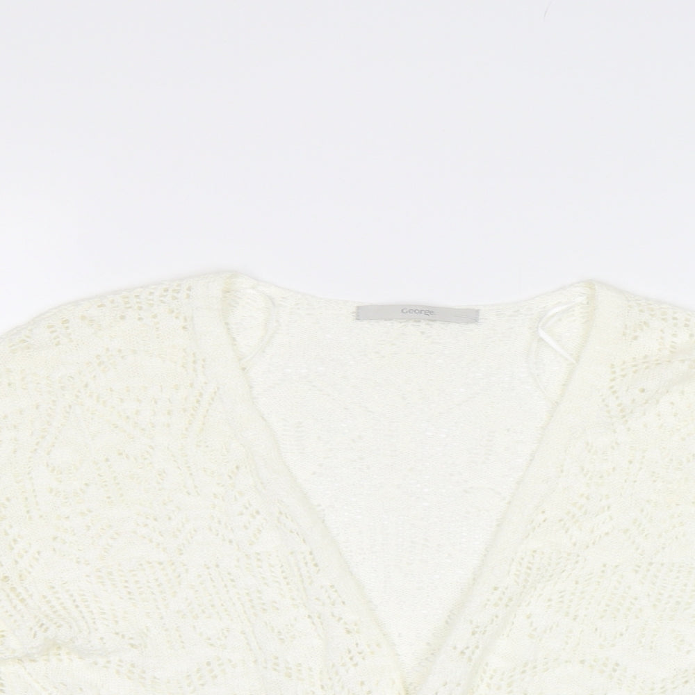 George Womens Ivory   Cardigan Jumper Size 14