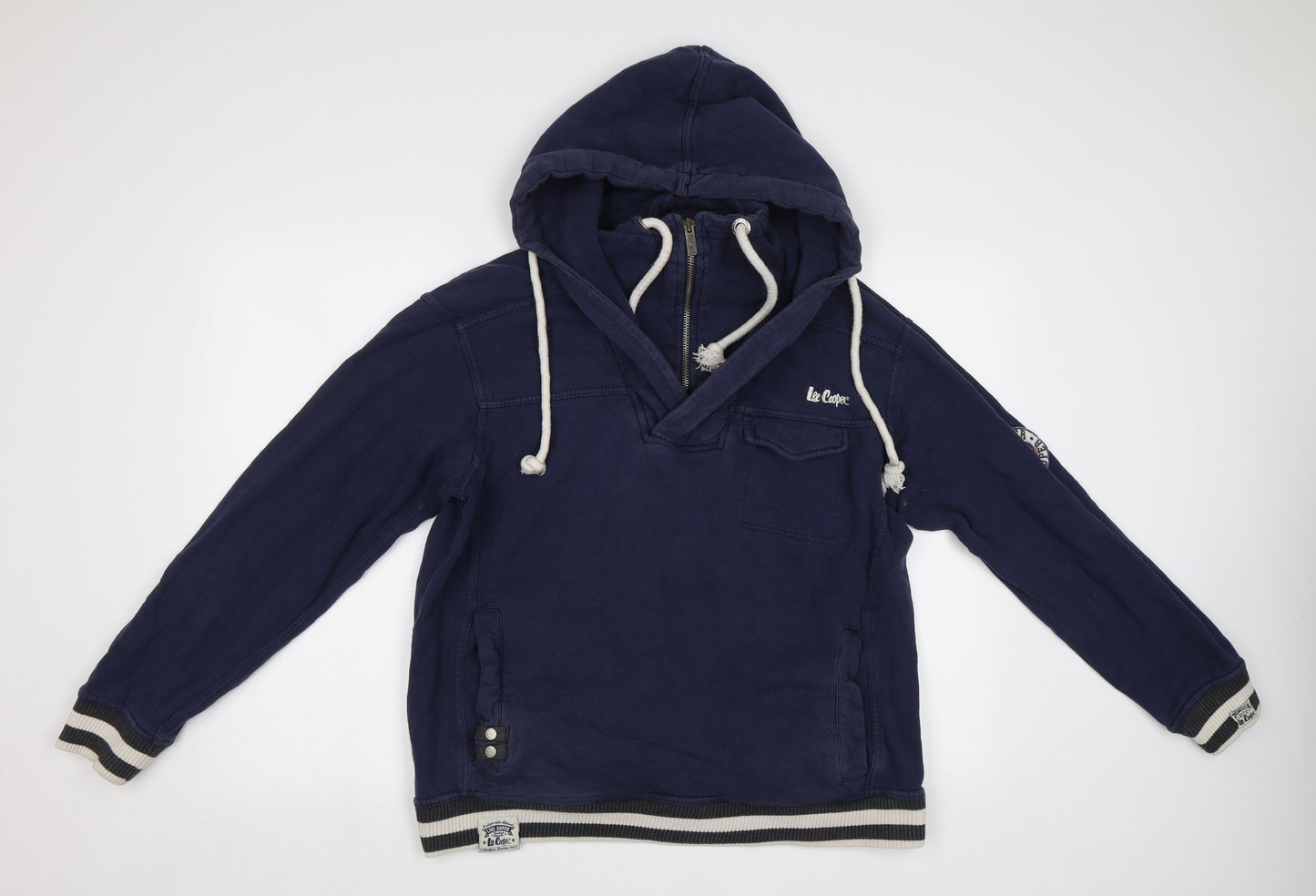 Lee Cooper Mens Blue   Pullover Hoodie Size S
