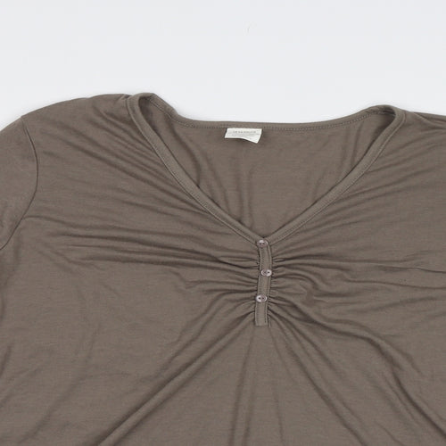 La Redoute Womens Brown   Basic T-Shirt Size 18
