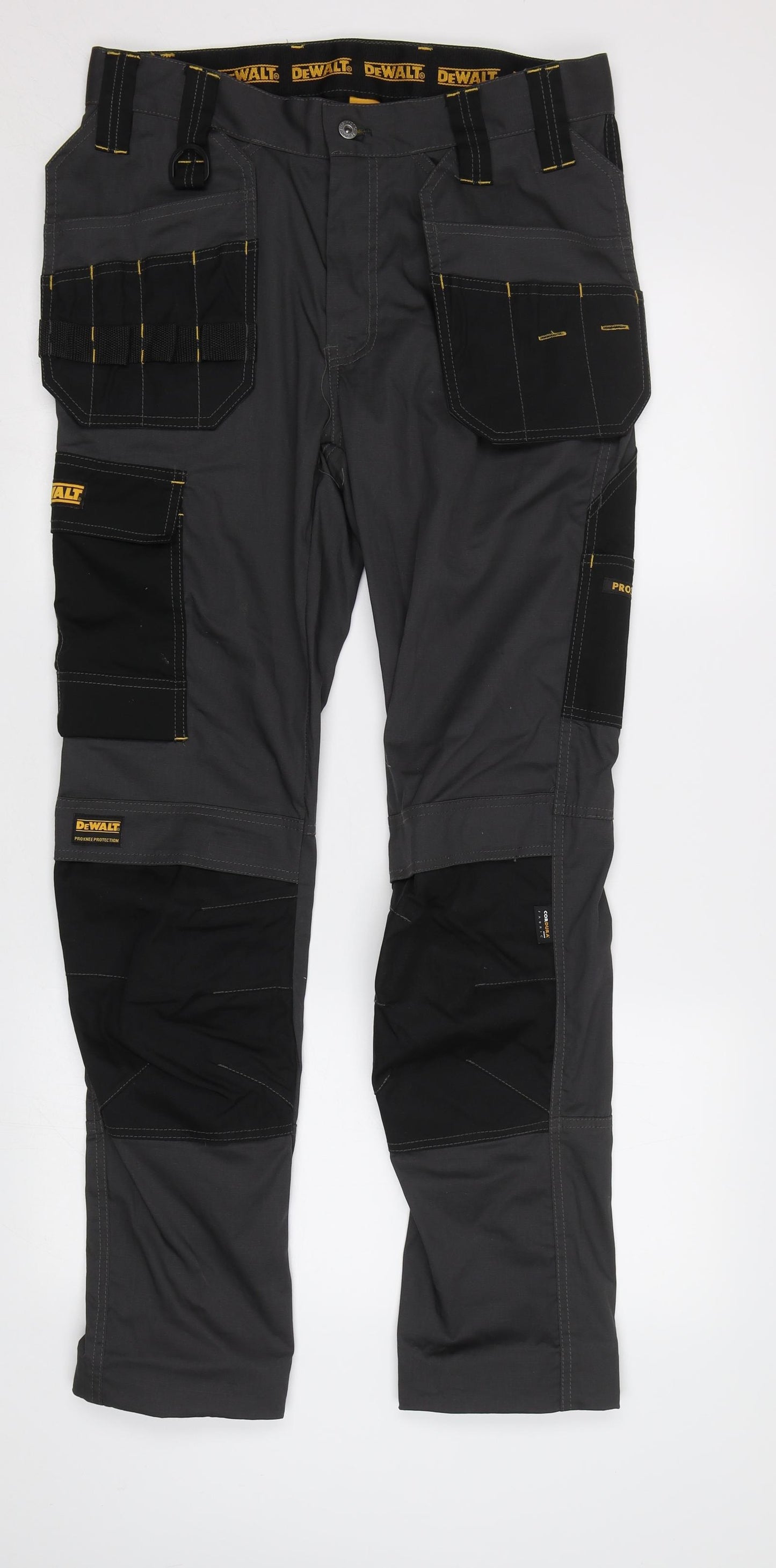 DeWelt Mens Black   Cargo Trousers Size 30 L33 in