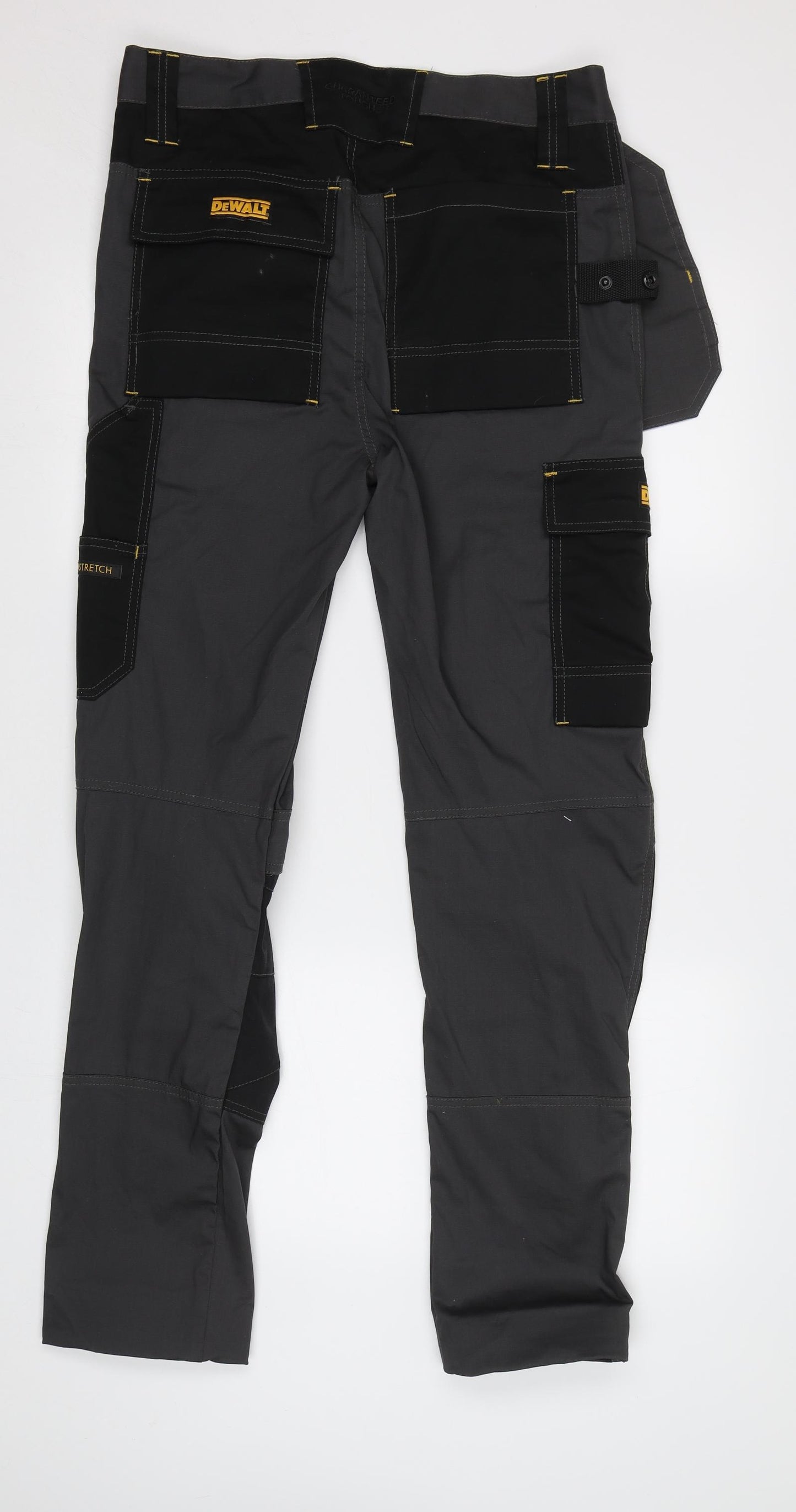 DeWelt Mens Black   Cargo Trousers Size 30 L33 in