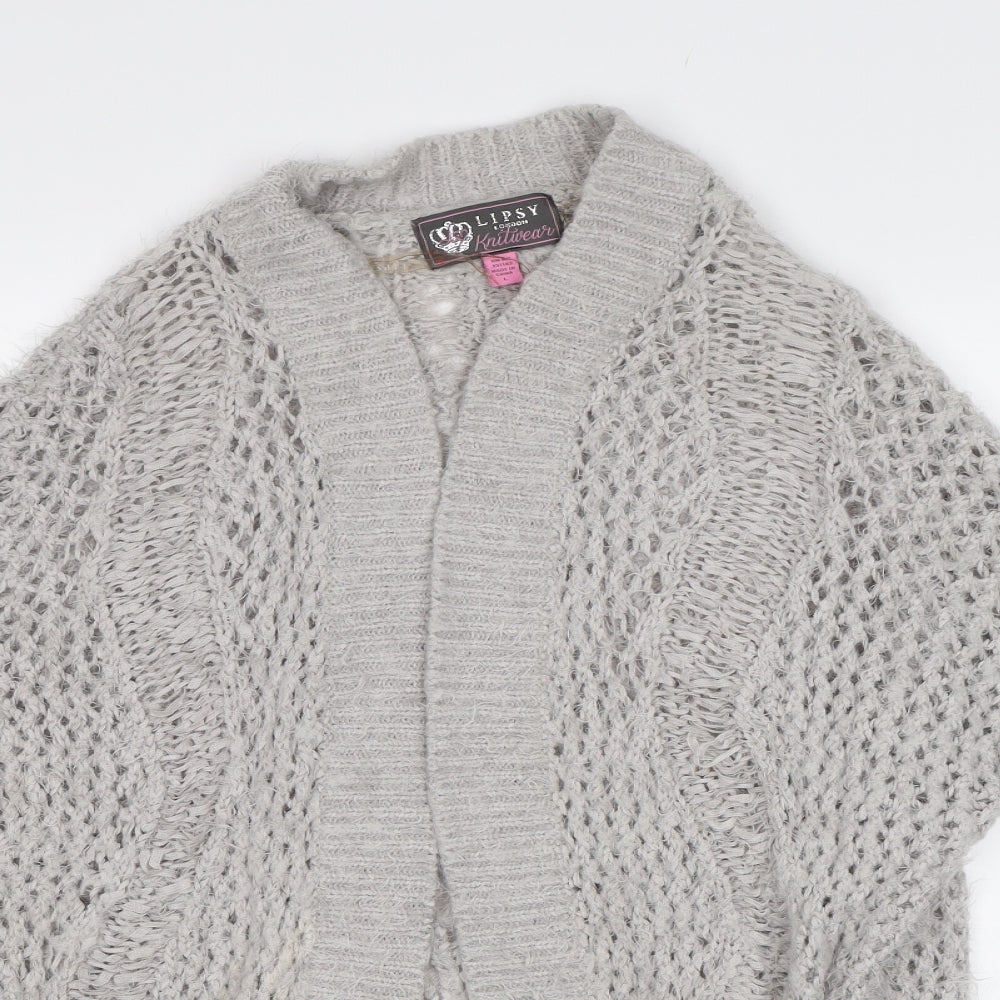 Lipsy Womens Grey   Cardigan Jumper Size L