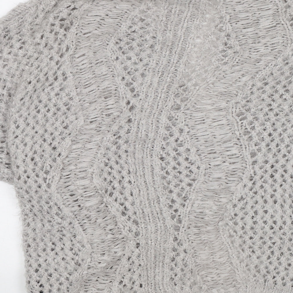 Lipsy Womens Grey   Cardigan Jumper Size L