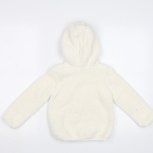 M&S Girls Ivory   Pullover Hoodie Size 4-5 Years
