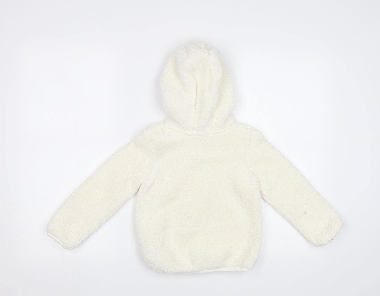 M&S Girls Ivory   Pullover Hoodie Size 4-5 Years