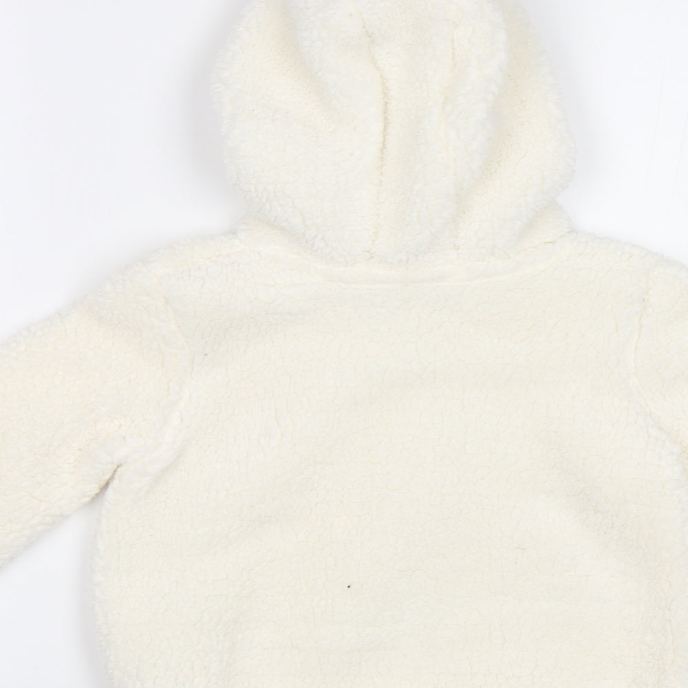 M&S Girls Ivory   Pullover Hoodie Size 4-5 Years