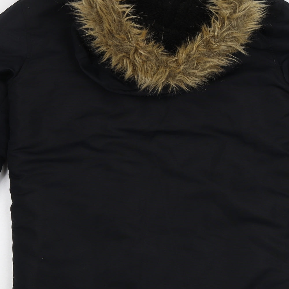 Primark Boys Black   Parka Jacket Size 11-12 Years