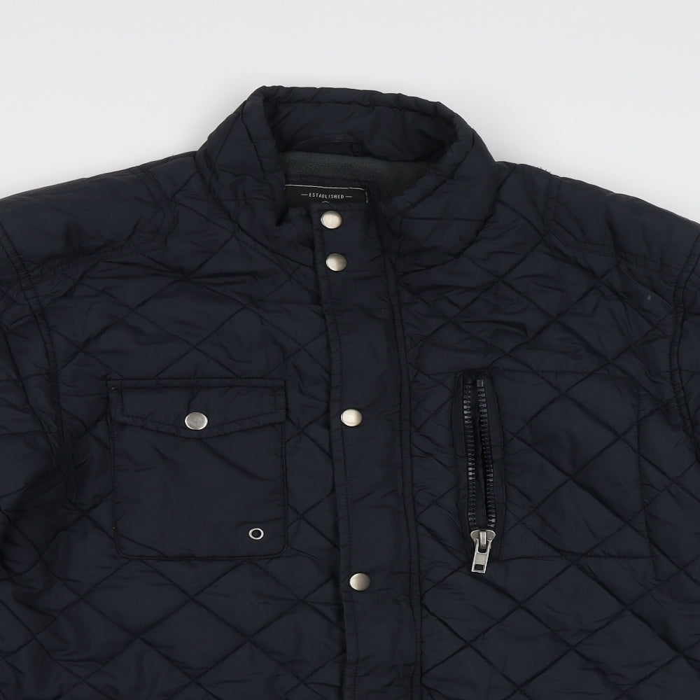 TU Mens Blue   Jacket Coatigan Size L