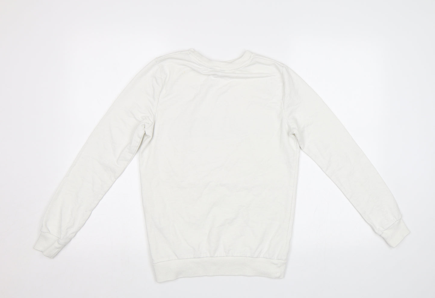 F&F Womens White   Pullover Sweatshirt Size 6