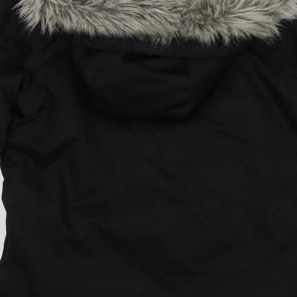 Zara Boys Black   Parka Jacket Size 10 Years