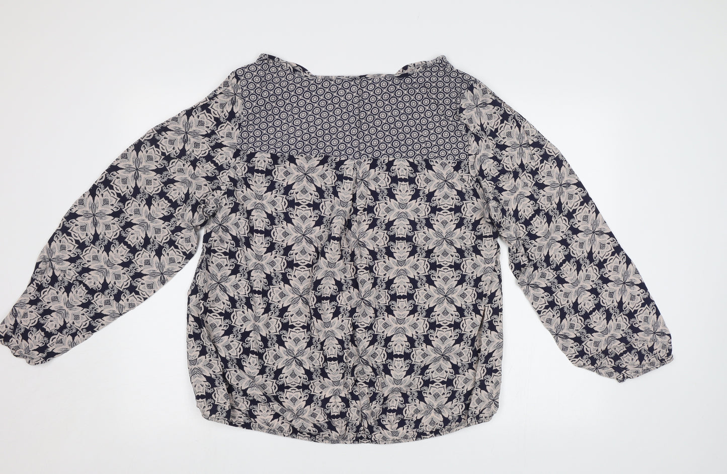 George Womens Blue Floral  Basic Blouse Size 20