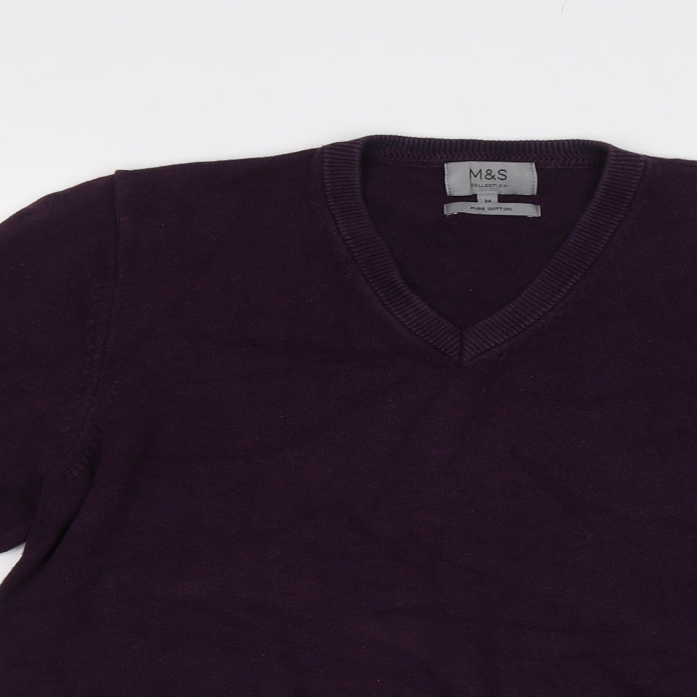 M&S Mens Purple   Pullover Jumper Size M
