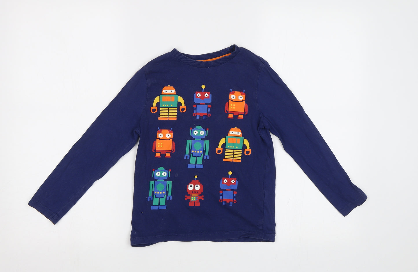 F&F Boys Blue   Basic T-Shirt Size 6-7 Years  - Robots