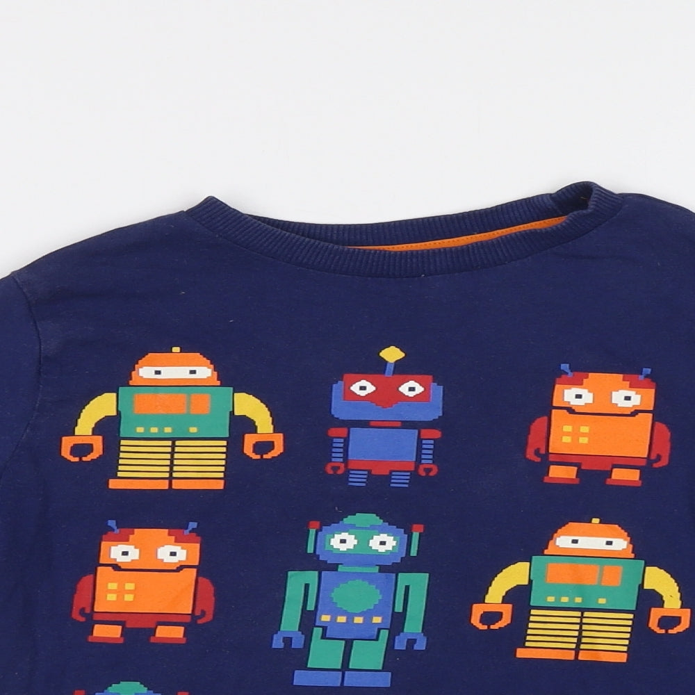 F&F Boys Blue   Basic T-Shirt Size 6-7 Years  - Robots
