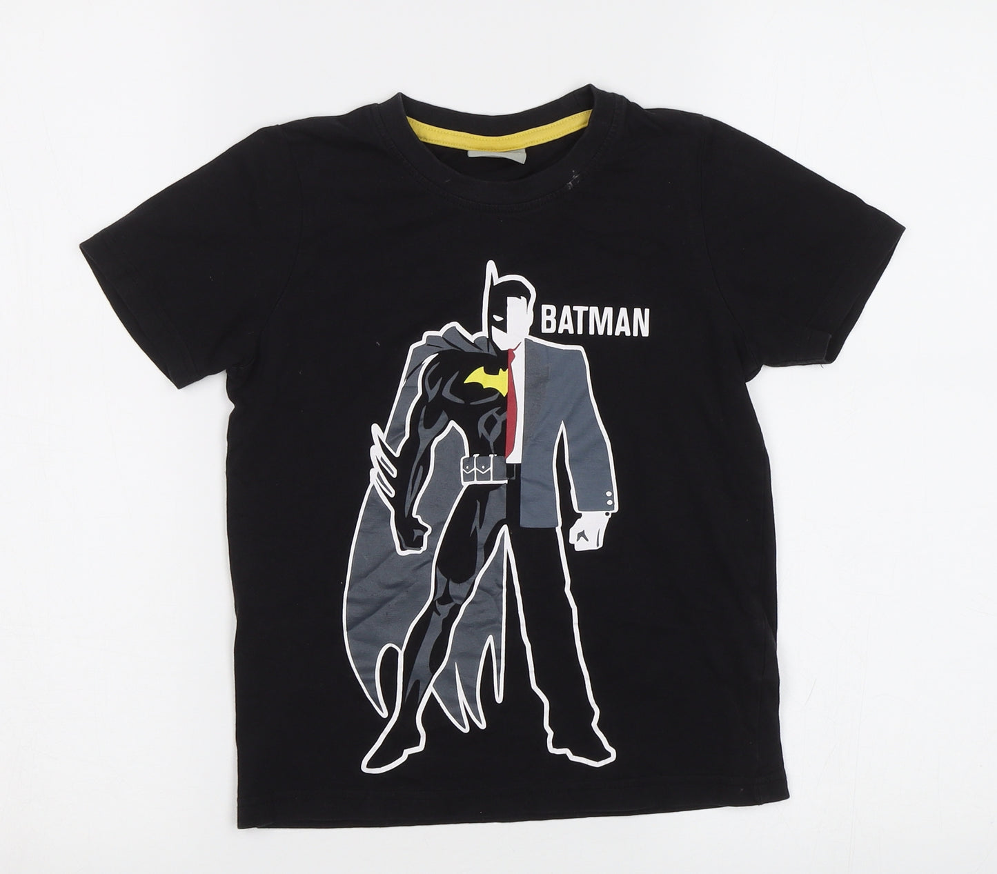 Batman Boys Black   Basic T-Shirt Size 6-7 Years  - Batman