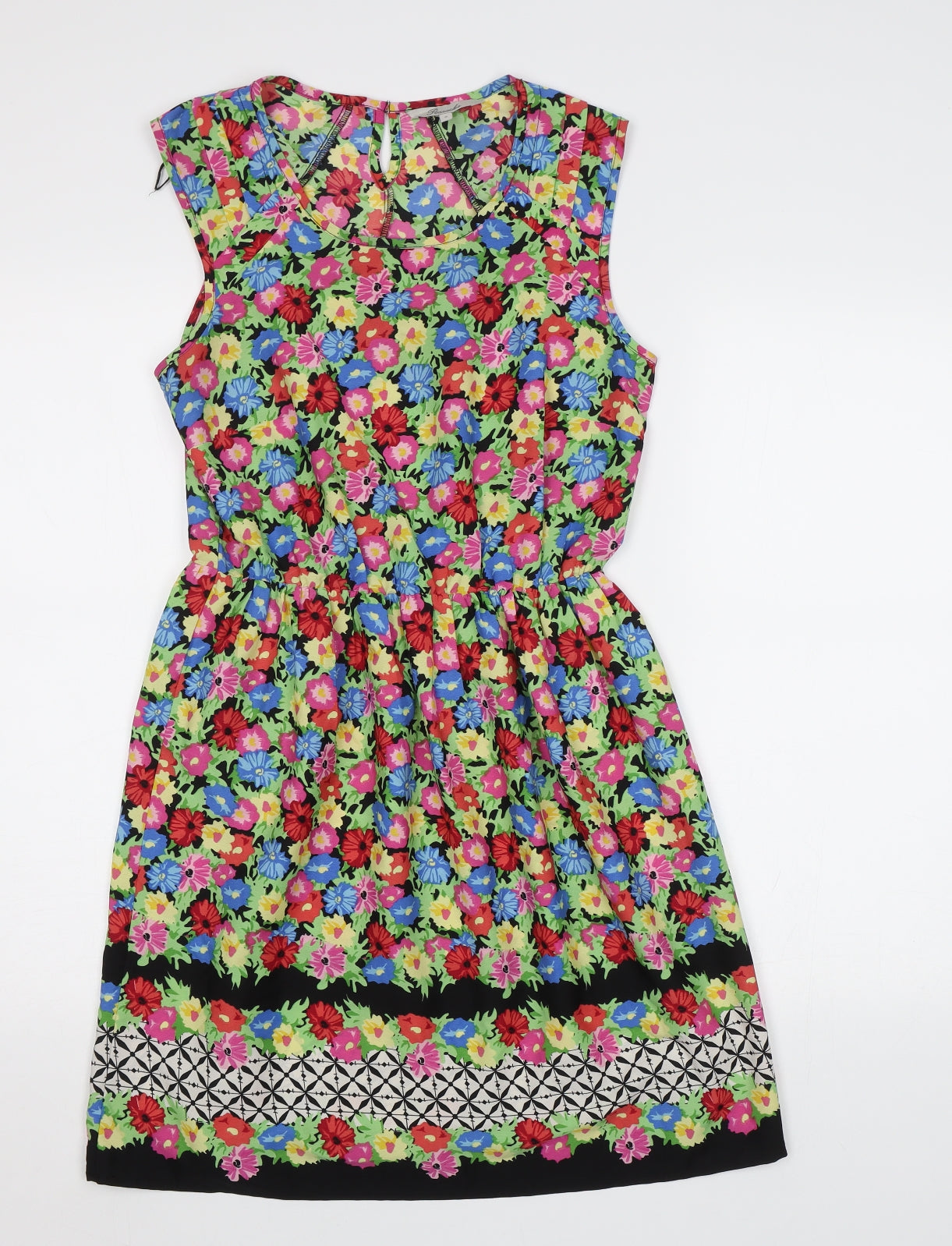Peacocs Womens Multicoloured Floral  Fit & Flare  Size 8