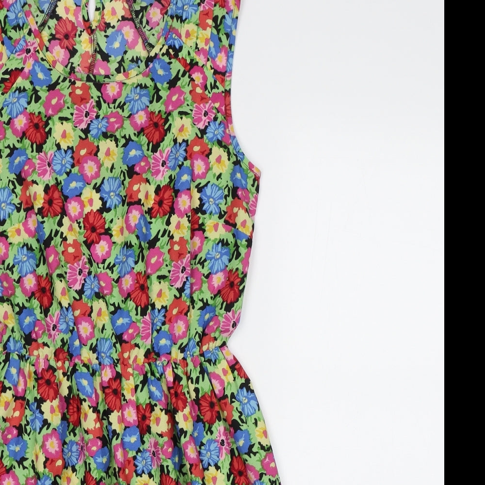 Peacocs Womens Multicoloured Floral  Fit & Flare  Size 8