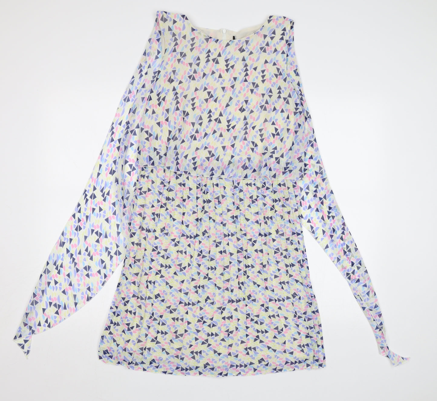 Preworn Womens Multicoloured Geometric  A-Line  Size 8