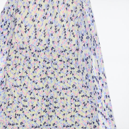 Preworn Womens Multicoloured Geometric  A-Line  Size 8