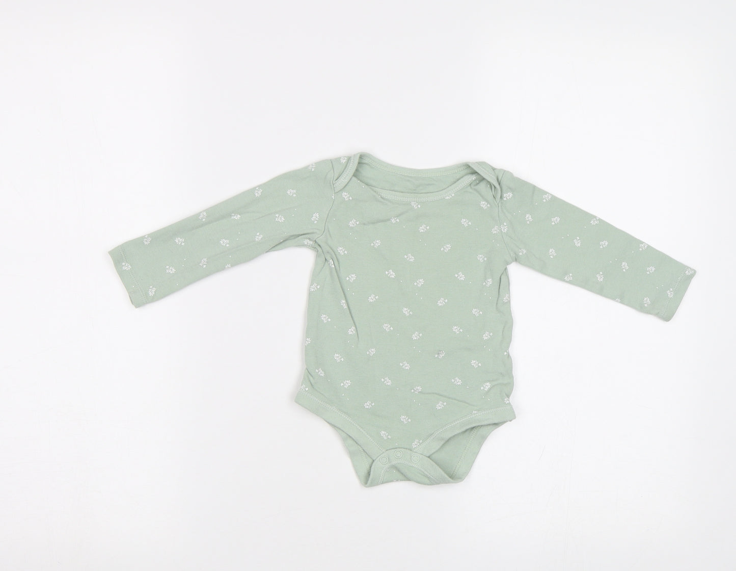 TU Baby Green Floral  Romper One-Piece Size 9-12 Months