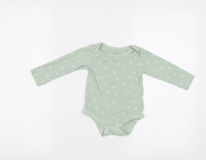 TU Baby Green Floral  Romper One-Piece Size 9-12 Months