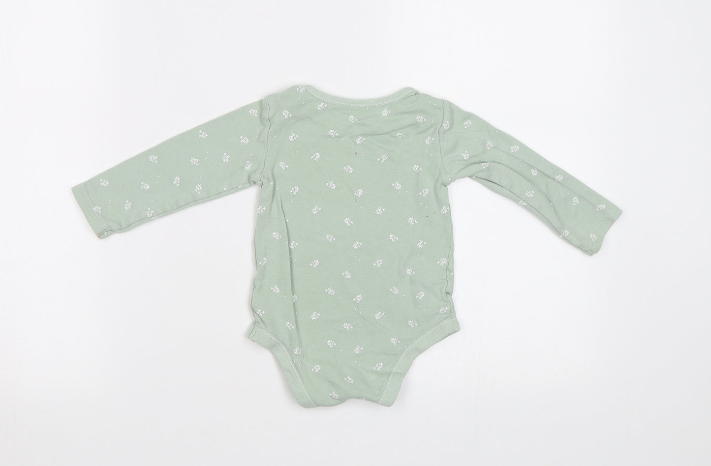 TU Baby Green Floral  Romper One-Piece Size 9-12 Months