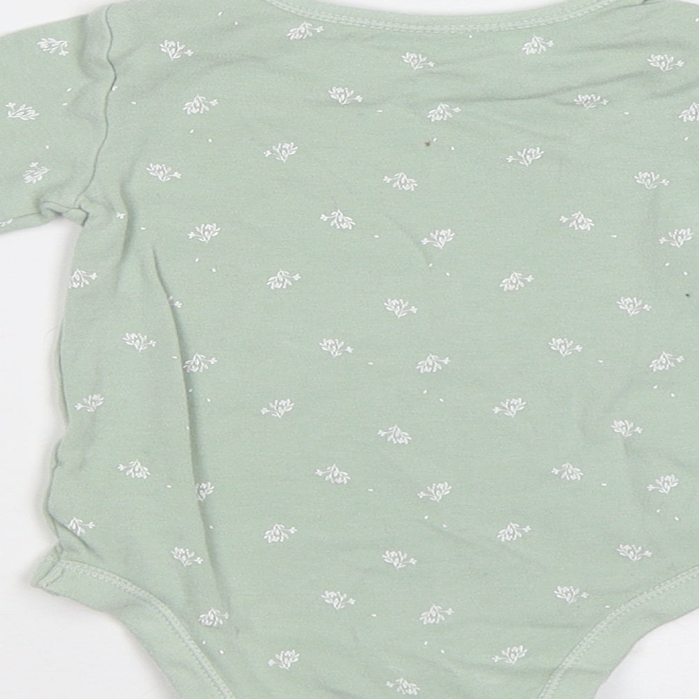 TU Baby Green Floral  Romper One-Piece Size 9-12 Months