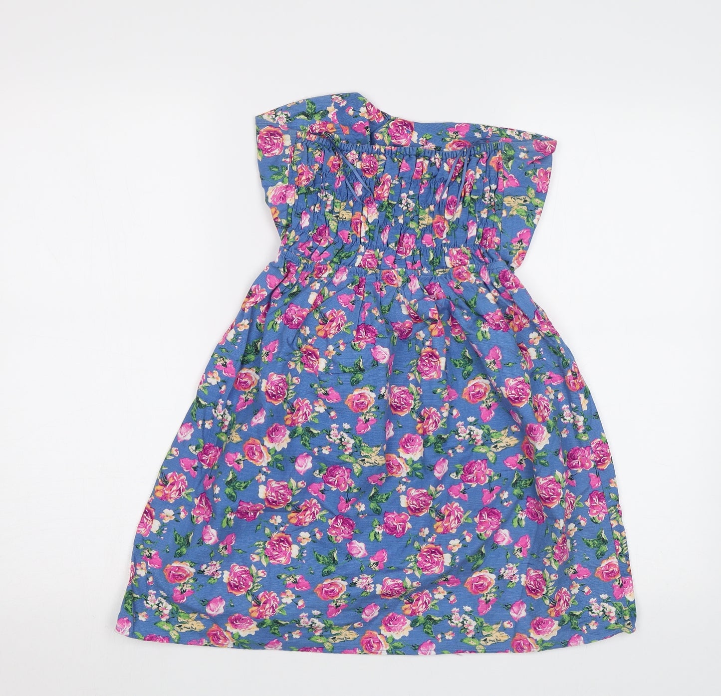 Hearts &Bows Womens Blue Floral  A-Line  Size S