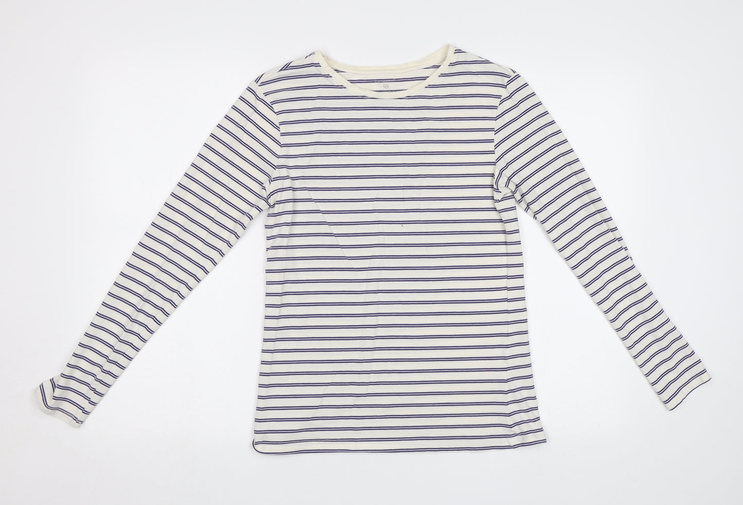 Primark Womens Blue Striped  Basic Polo Size M