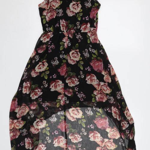 New Look Girls Black Floral  A-Line  Size 10-11 Years