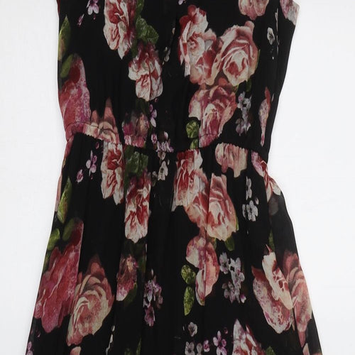 New Look Girls Black Floral  A-Line  Size 10-11 Years
