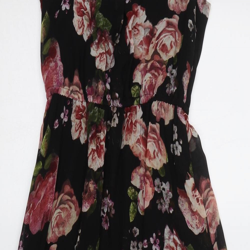 New Look Girls Black Floral  A-Line  Size 10-11 Years
