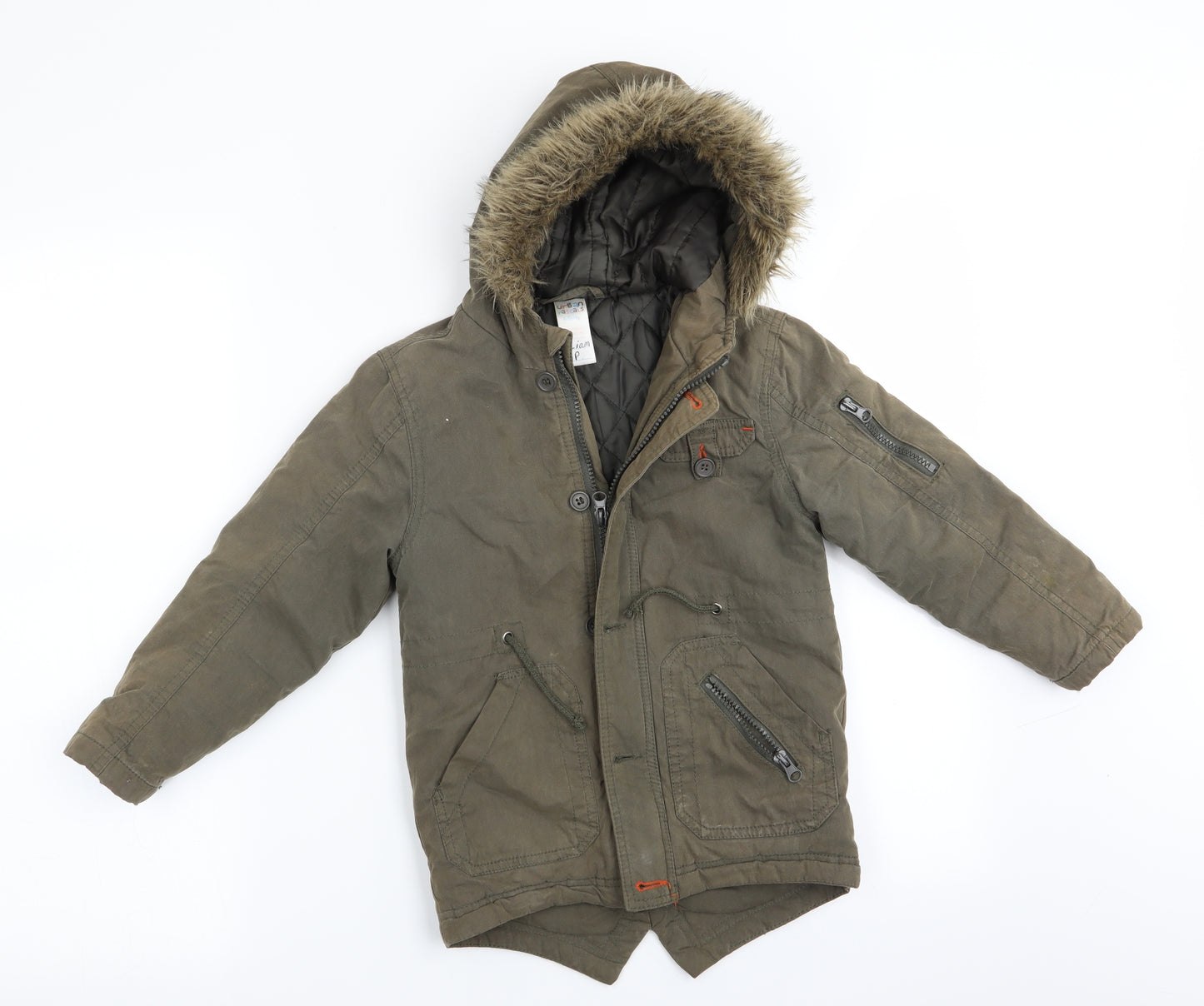 Urban Rascals Boys Green   Jacket Coat Size 4-5 Years