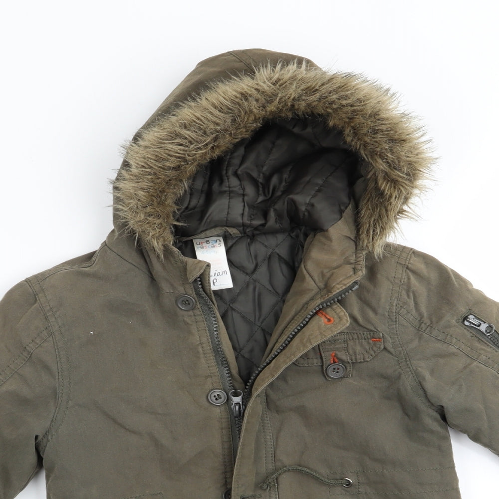 Urban Rascals Boys Green   Jacket Coat Size 4-5 Years