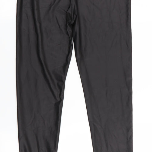 Rebellious Womens Black Batik  Jegging Leggings Size 6 L28 in - Leather Look