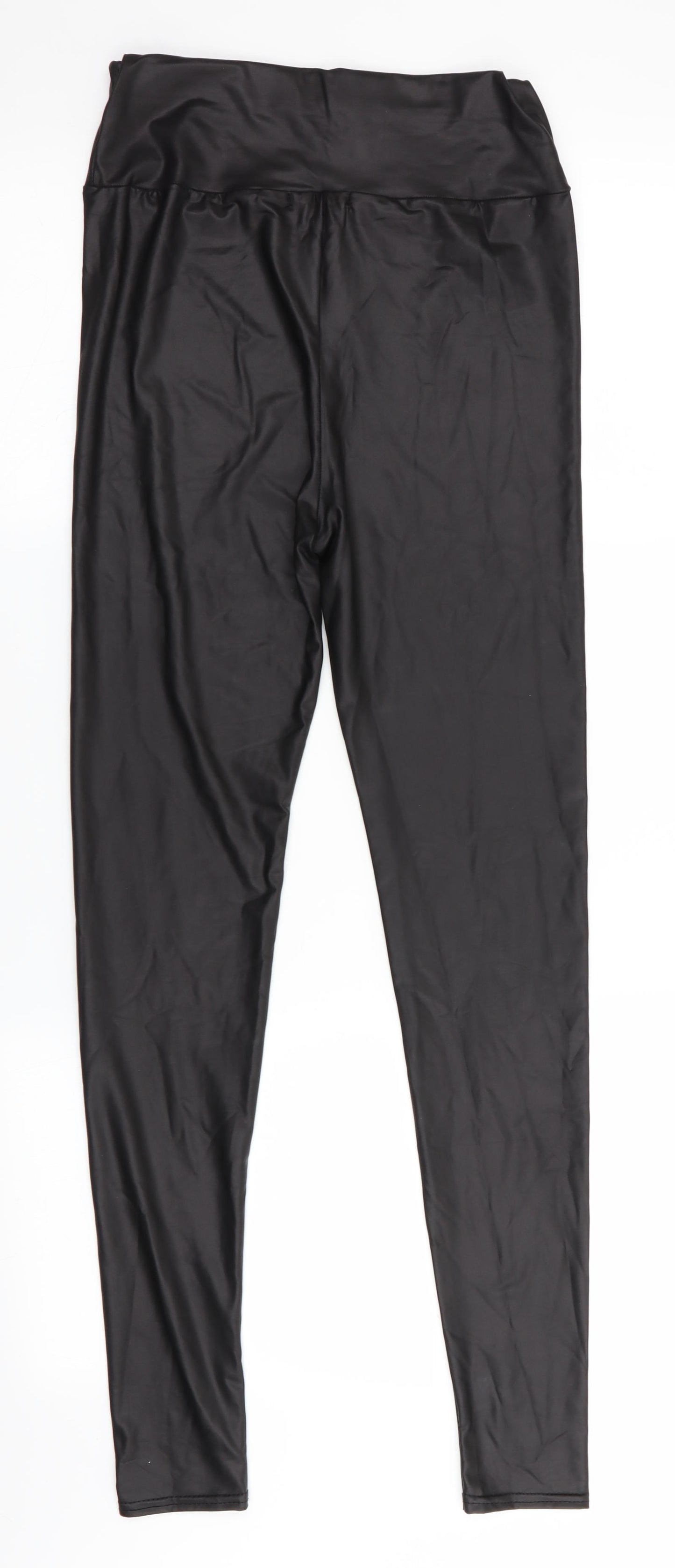 Rebellious Womens Black Batik  Jegging Leggings Size 6 L28 in - Leather Look