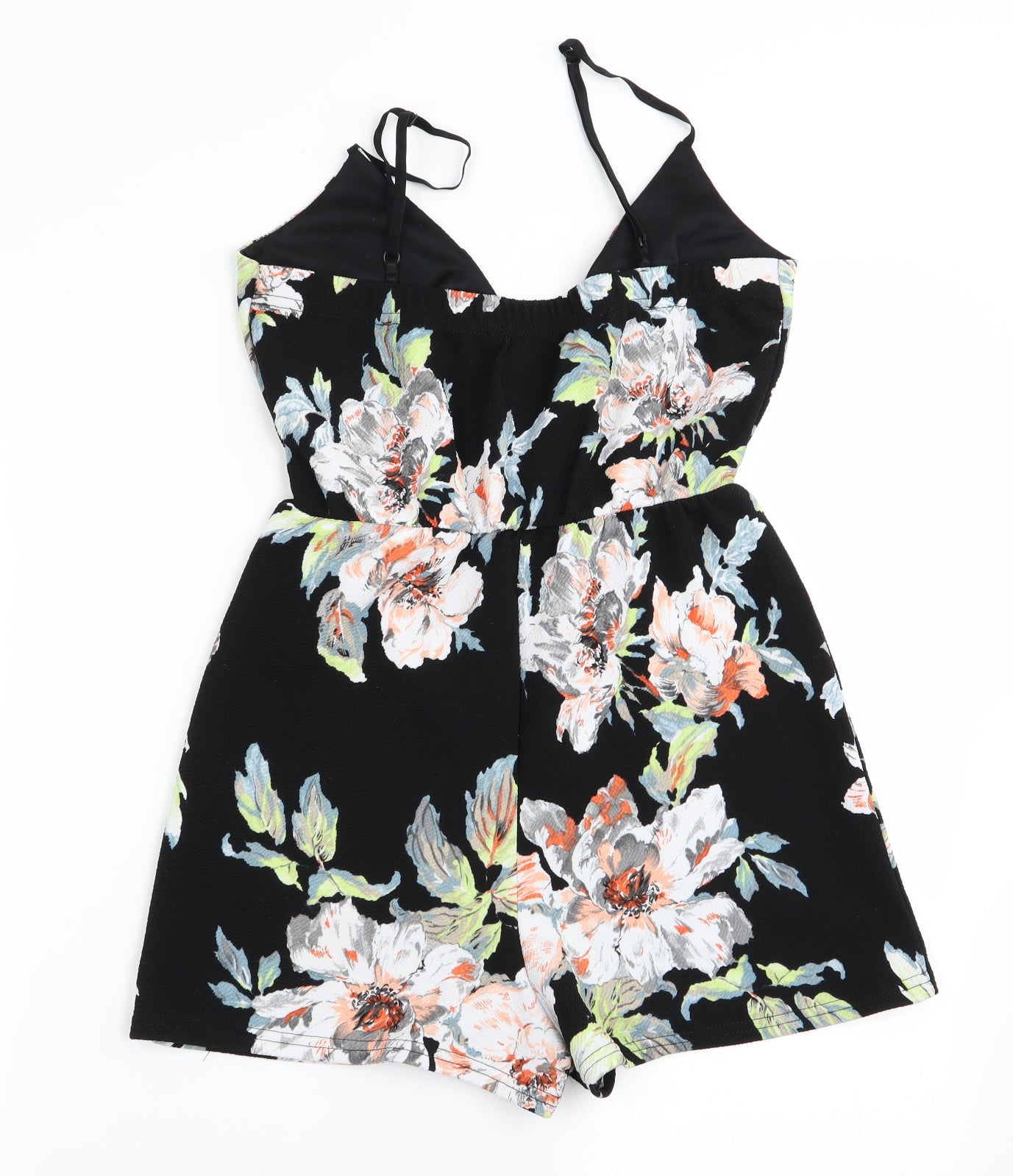 Boohoo Womens Black Floral  Skirt/ Skort Set One-Piece Size 6