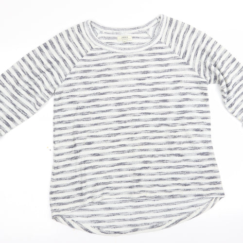 Papapya Womens Blue Striped  Pullover Jumper Size 12