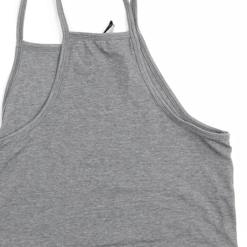 Divided Womens Grey   Cropped T-Shirt Size 10