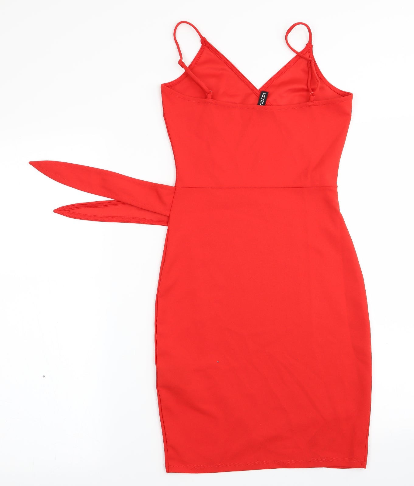 Divided Womens Red   Slip Dress  Size 4  - Side Tie