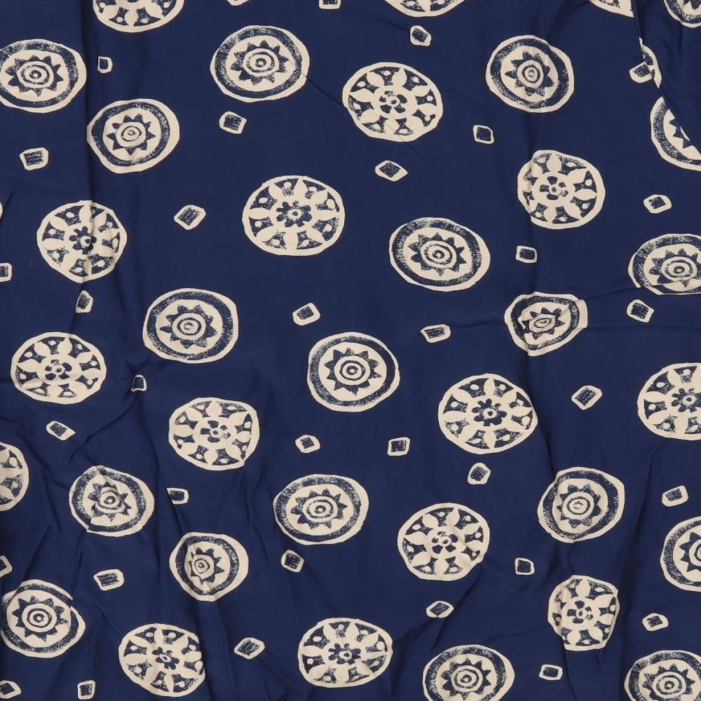 Premier Classics Womens Blue Geometric  Basic Blouse Size 18
