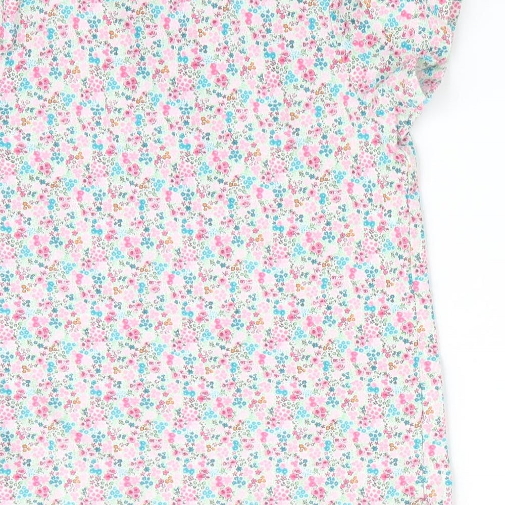 NEXT Girls Pink Floral  Basic T-Shirt Size 5-6 Years