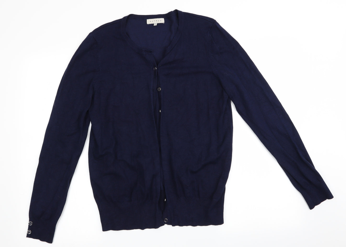 Nutmeg Womens Blue   Cardigan Jumper Size 14