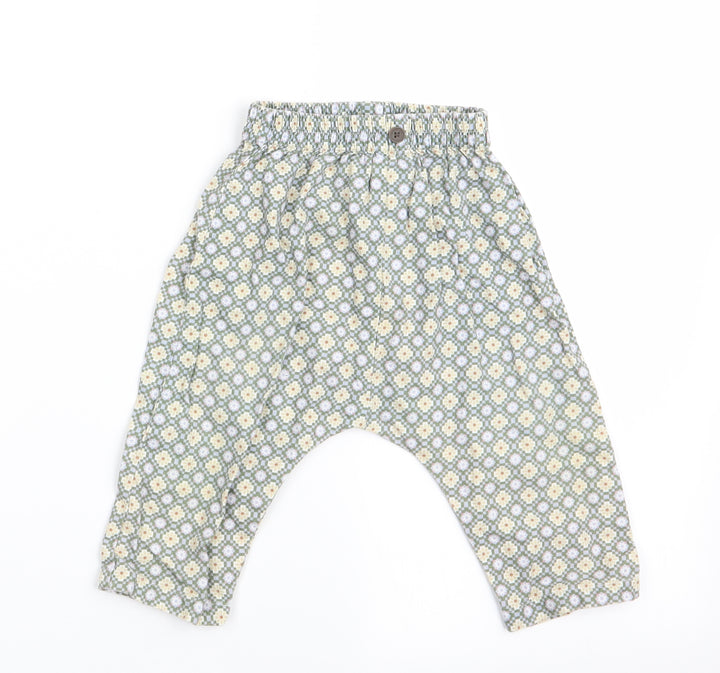 Happyology Girls Green Floral  Cargo Trousers
