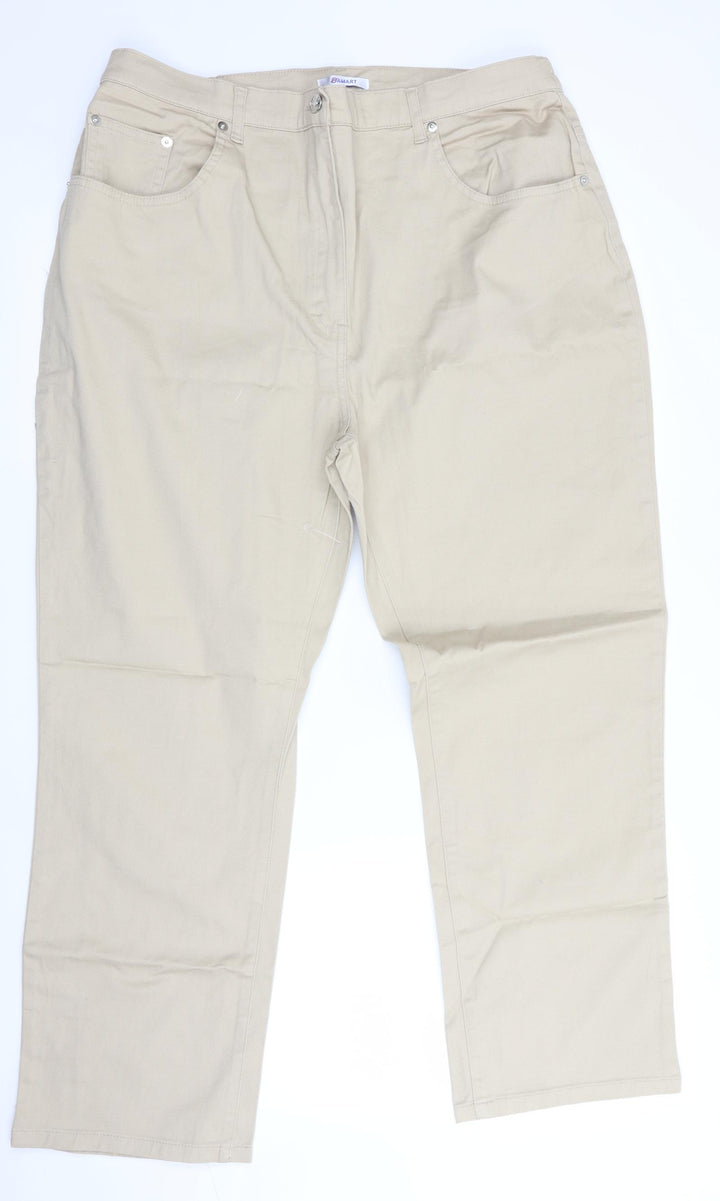 Damart Womens Beige Trousers Size 20 L27 in