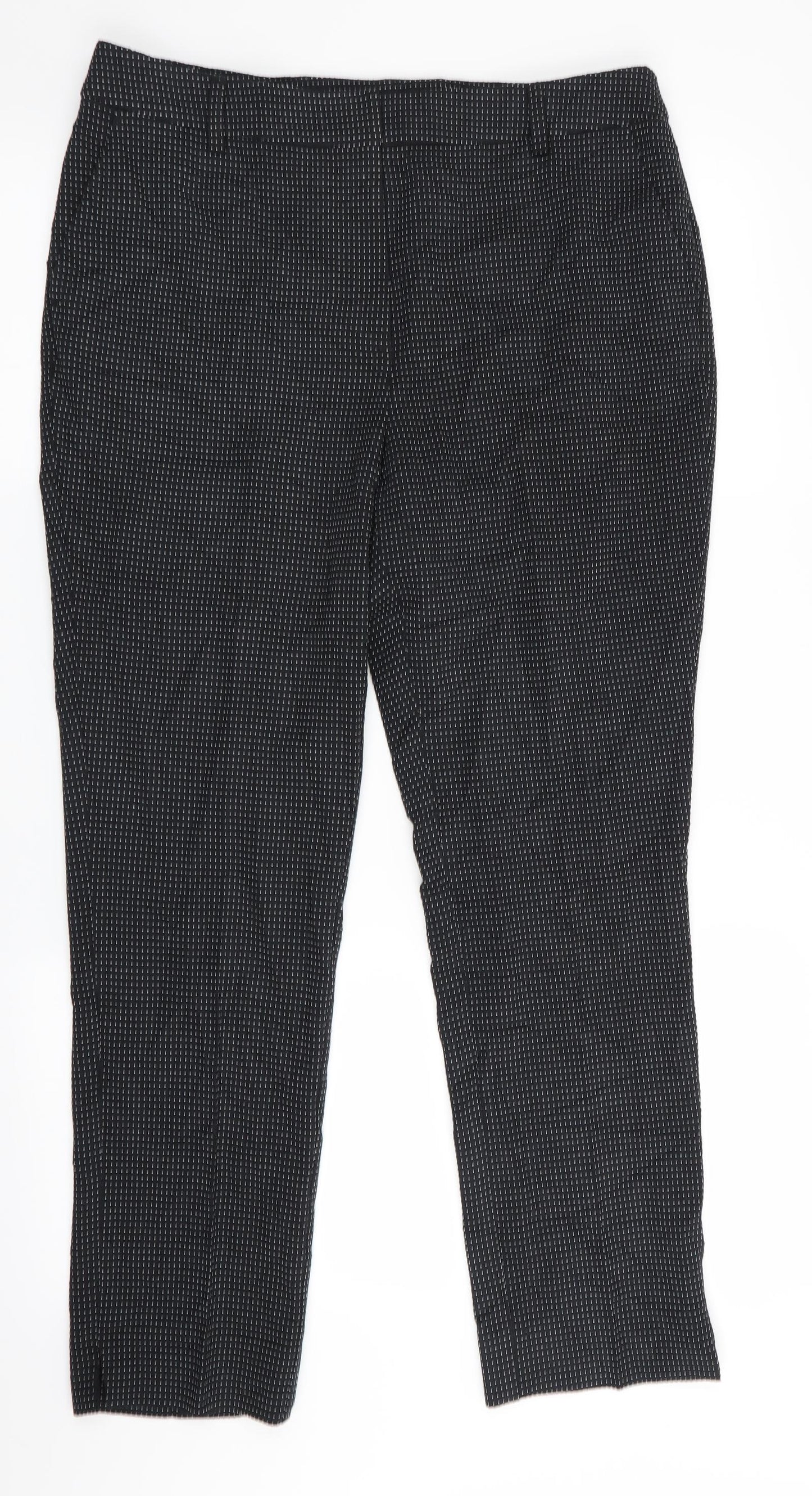 TU Womens Black Polka Dot  Capri Trousers Size 14 L27 in